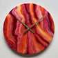 OROLOGIO MARMO ROSSO E ARANCIONE